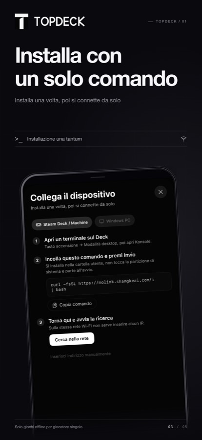 Topdeck — Prima il backup